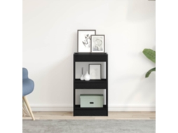Vidaxl Gabinete De Livros 2 Níveis 40 X 30 X 71,5 Cm Carvalho Preto