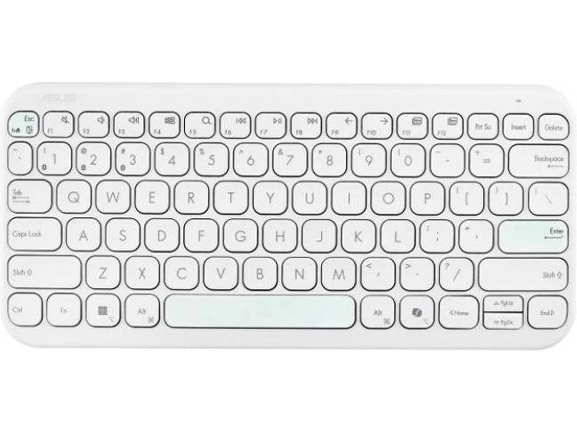 Teclado ASUS Marshmallow KW100 Copilot (Português - Bluetooth  - Branco)