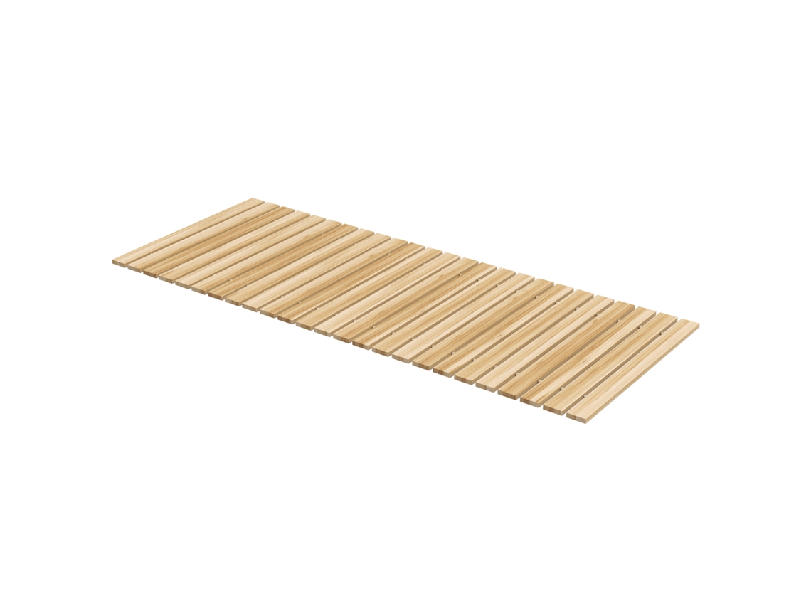Degrau De Jardim Deslizante, Resistente Às Intempéries, Madeira De Abeto, 120 X 47 X 1 Cm, Natural
