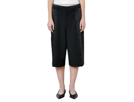 Bermuda De Mulher Meimeij Cargo Poliéster Preto (40)