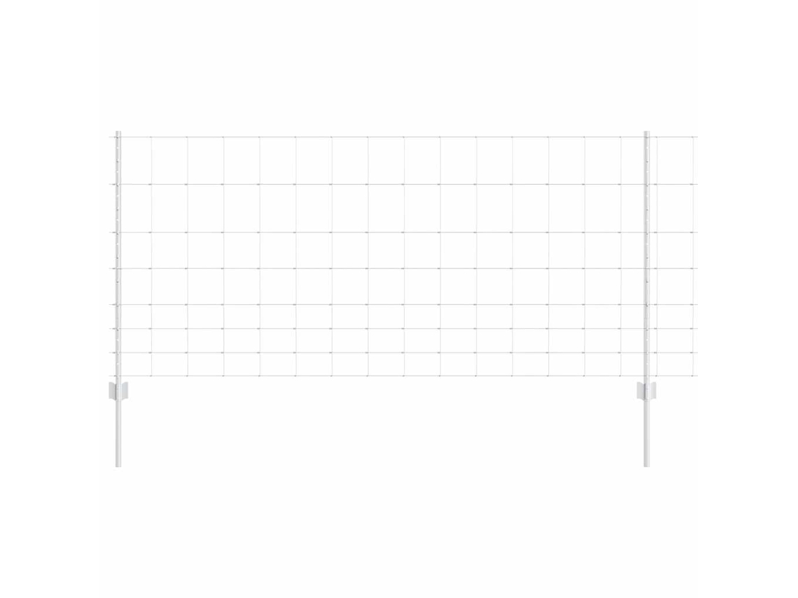 Conjunto 1 Cerca Externa Vidaxl Prateado Aço (25 X 1 M)