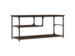 Tv Cabinet, Tv Cabinets Vidaxl Marrom Madeira Processada (n/a)