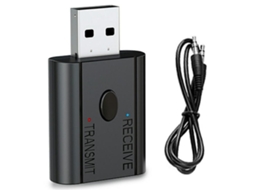 Adaptador Bluetooth para carro ZRUXE W12 2 em 1 aux recetor/transmissor Usb dongle mãos livres led | ZRUXE