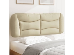 Vidaxl Almofadão De Cabeceira Hvar 140 Cm Tecido Creme