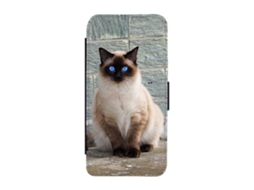 Capa Flip Para Iphone 17 Com Estampa De Gato Siamês
