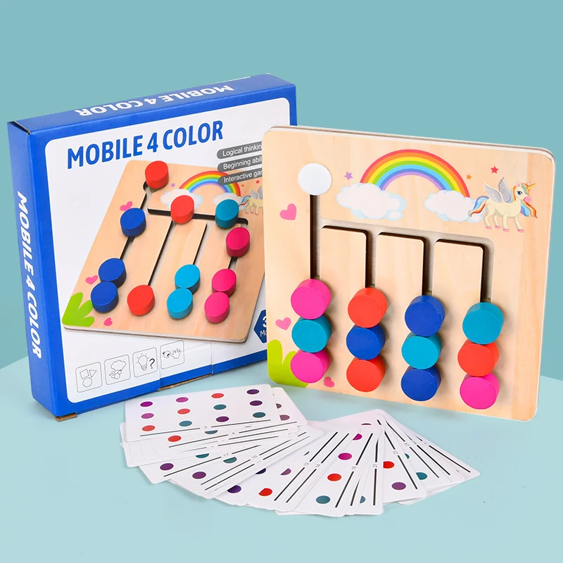 Brinquedos Educativos Montessori, Jogos De Lógica Com Quebra-cabeças De Cores E Formas.