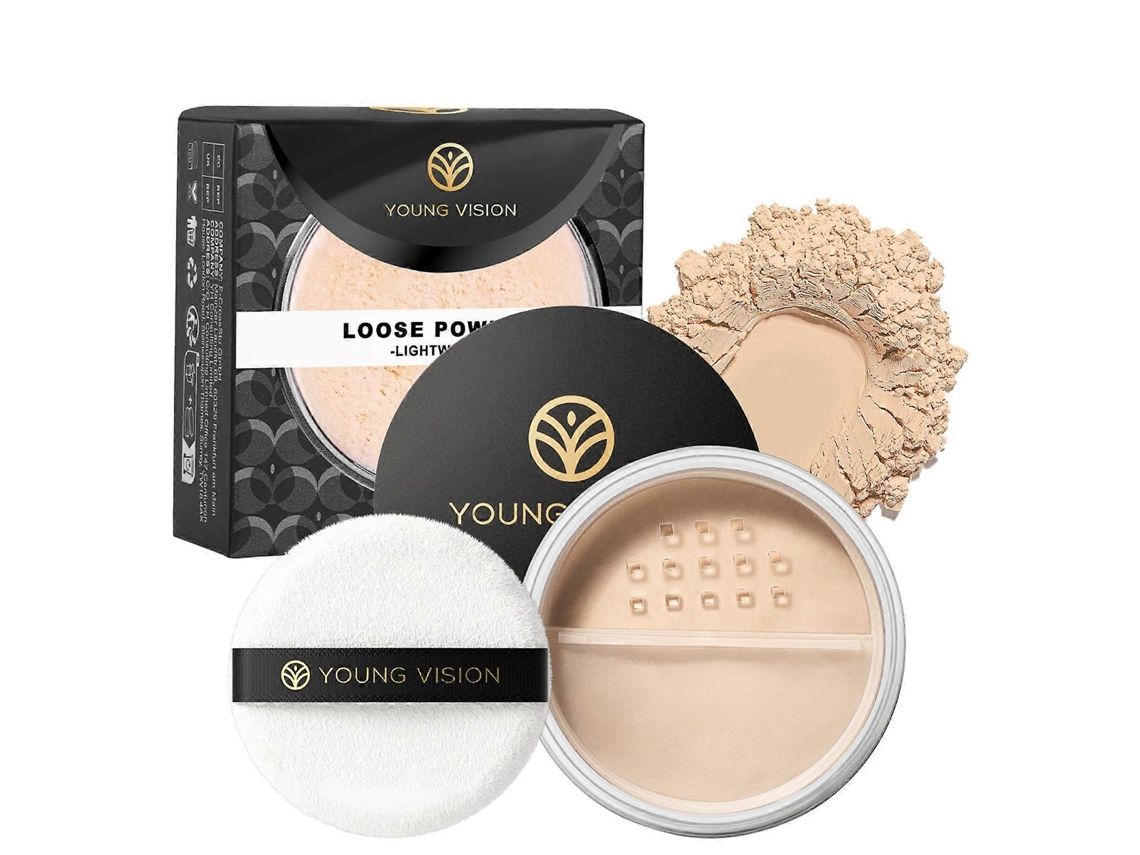 Pó Solto Translúcido De Longa Duração, Essencial Para Maquiagem Facial, Disfarça Linhas Finas, Leve, Adequado Para Uso Diário 02 Everley891