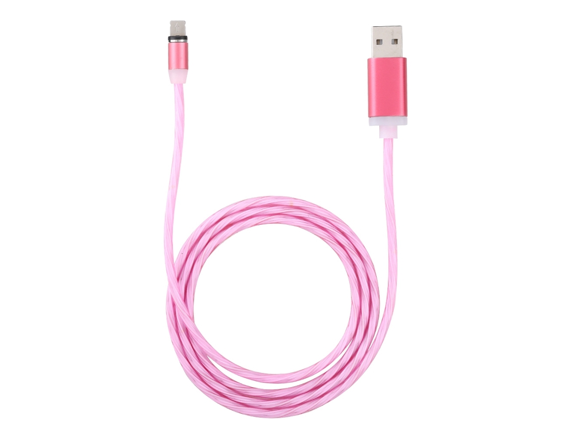 2026zentro-cabo De Carregamento Magnético Reto Com Fast Charging Para Iphone (rosa) Cabeamento De Dados