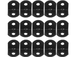 Suportes De Canto Em Forma L Fomiyes 20x20x20 Mm Ferro Preto Para Prateleiras Madeira, Pacote Com 100 Peças, Reforço
