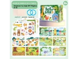 Livro de Ortografia Infantil para Reconhecimento de Palavras e Educação Infantil, com Adesivos Incluídos. MDUG (estilo 2)