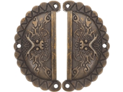 Conjunto De 2 Puxadores Gaveta Cozinha Vintage Em Cobre Com Design Semicircular Cabeça Leão, Antiferrugem E Confortáveis