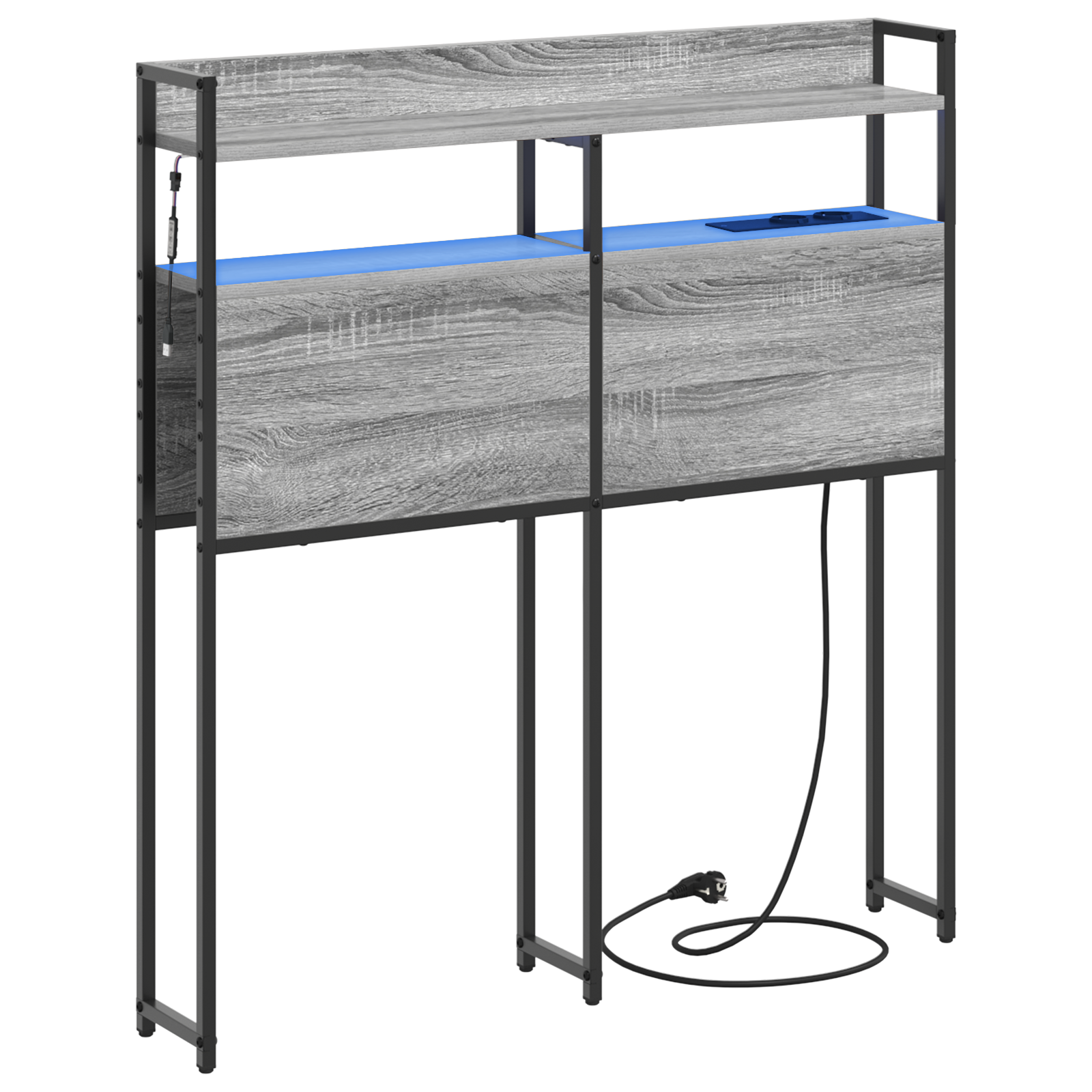 Conjunto 1 Cabeceira Vidaxl Cinzento Derivados De Madeira (98 Cm)