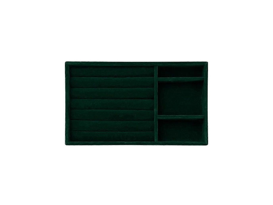 Pequena Bandeja Para Joias Organizador 21x12x2,5cm Verde