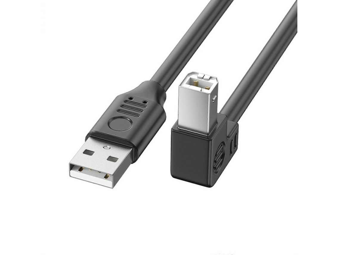 Cabo Impressora Usb 2.0, 480 Mbps, 1 A, 30 Cm, 11,8 Polegadas Para Carregamento Rápido E Dados Elysve