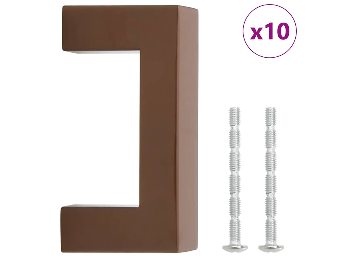 Cabinet Handle, Cabinet Handles Vidaxl Marrom Aço Inoxidável (64 Mm)