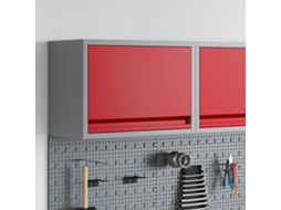 Vidaxl Armário De Ferramentas Vermelho E Cinza 50 X 25 X 35 Cm
