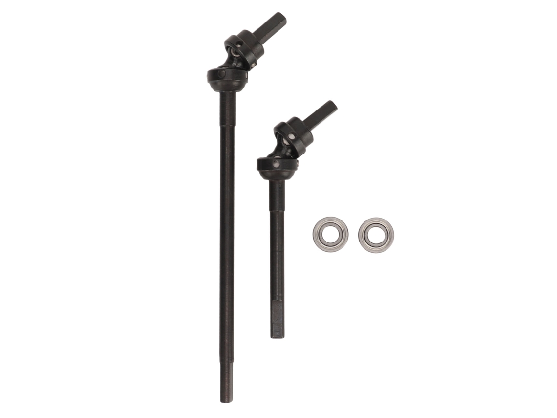 Eixo De Transmissão Dianteiro De Aço Para Axial Capra 1.9utb Carro Rc 1/10 Acessório De Upgrade Preto Com Rolamentos