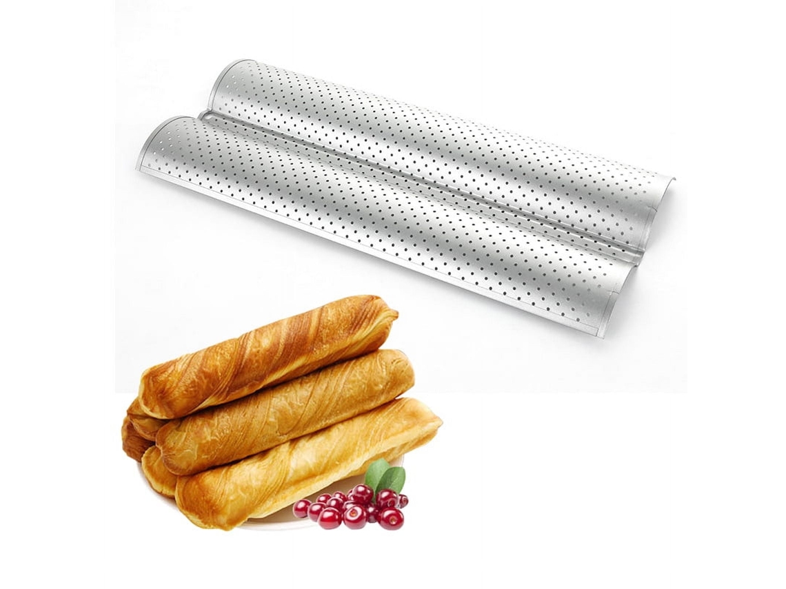 Forma Antiaderente Para Baguete E Pão Francês, Em Aço Carbono, Estrutura Perfurada, Para Cozinha Doméstica E Padaria