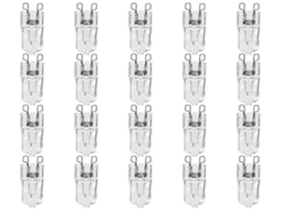 Lurelia Pack De 20 Lâmpadas Led G9 25w 220-240v Branco Quente, Regulável, Sem Cintilação, Cápsula Transparente
