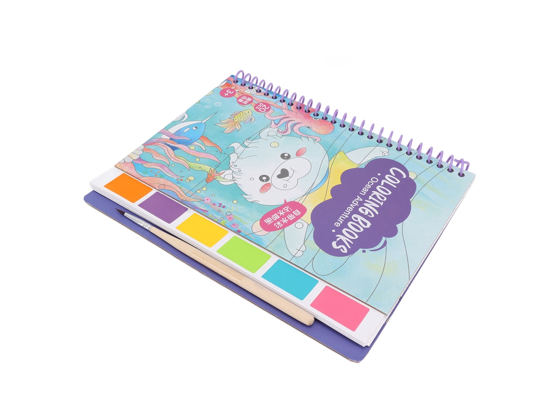 Primerox livro de Pintura com Água 20 Padrões Cartão Branco Madeira de Pinheiro Diy Infantil Educativo Type1