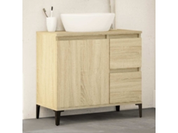 Vidaxl Armário Wc 65x33x60 Cm Derivados De Madeira Carvalho Sonoma