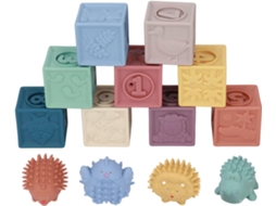 Blocos De Construção Macios E Empilháveis, Silicone Para Bebês,