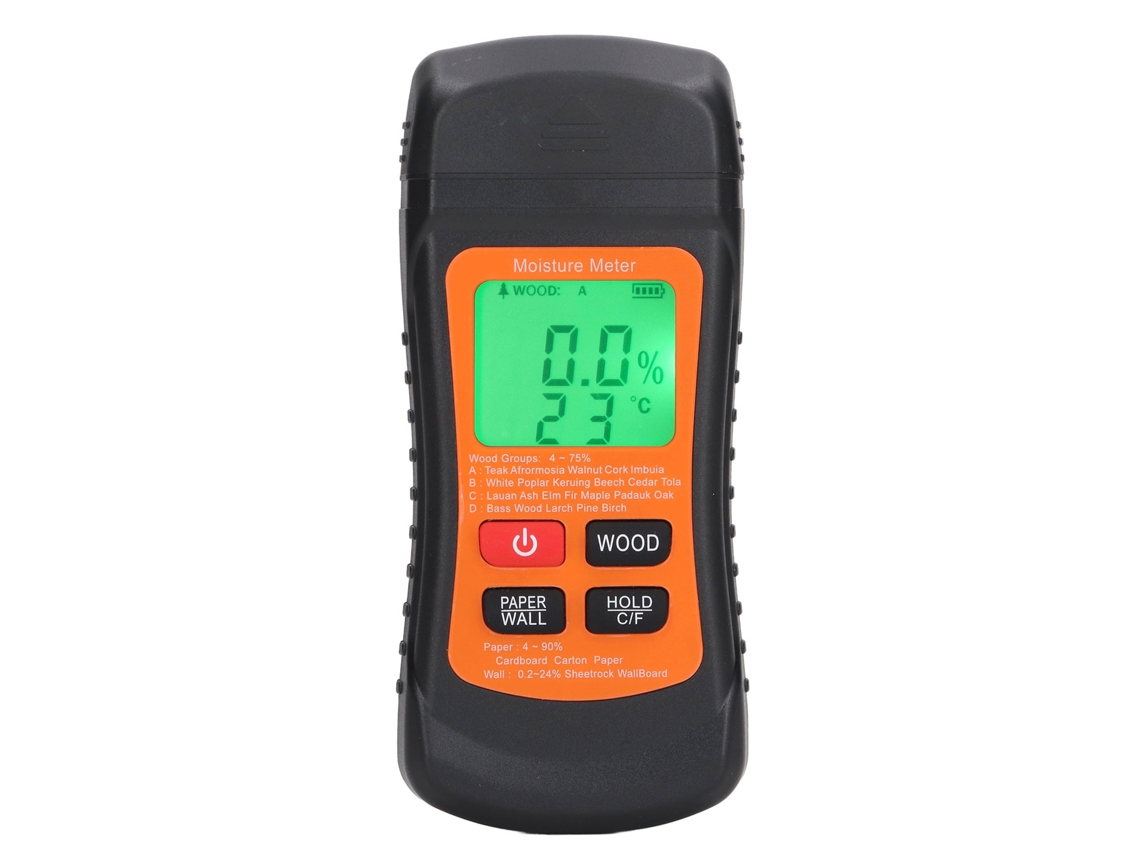 Medidor De Umidade Para Madeira Com Display Lcd, Portátil, Multifuncional, Com Dupla Proteção, Para Uso Industrial