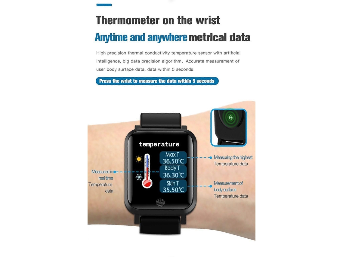 Pulseira Inteligente, Monitoramento De Frequência Cardíaca E Pressão Arterial (vermelho)