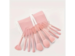 Conjunto de 10 Mini Pincéis de Maquiagem Pincéis para Sombra e Pó com Cerdas Macias MDUG