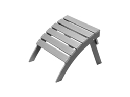 Pufe dobrável Adirondack de plástico HDPE cinza Vevor (547 x 480 x 377 mm)