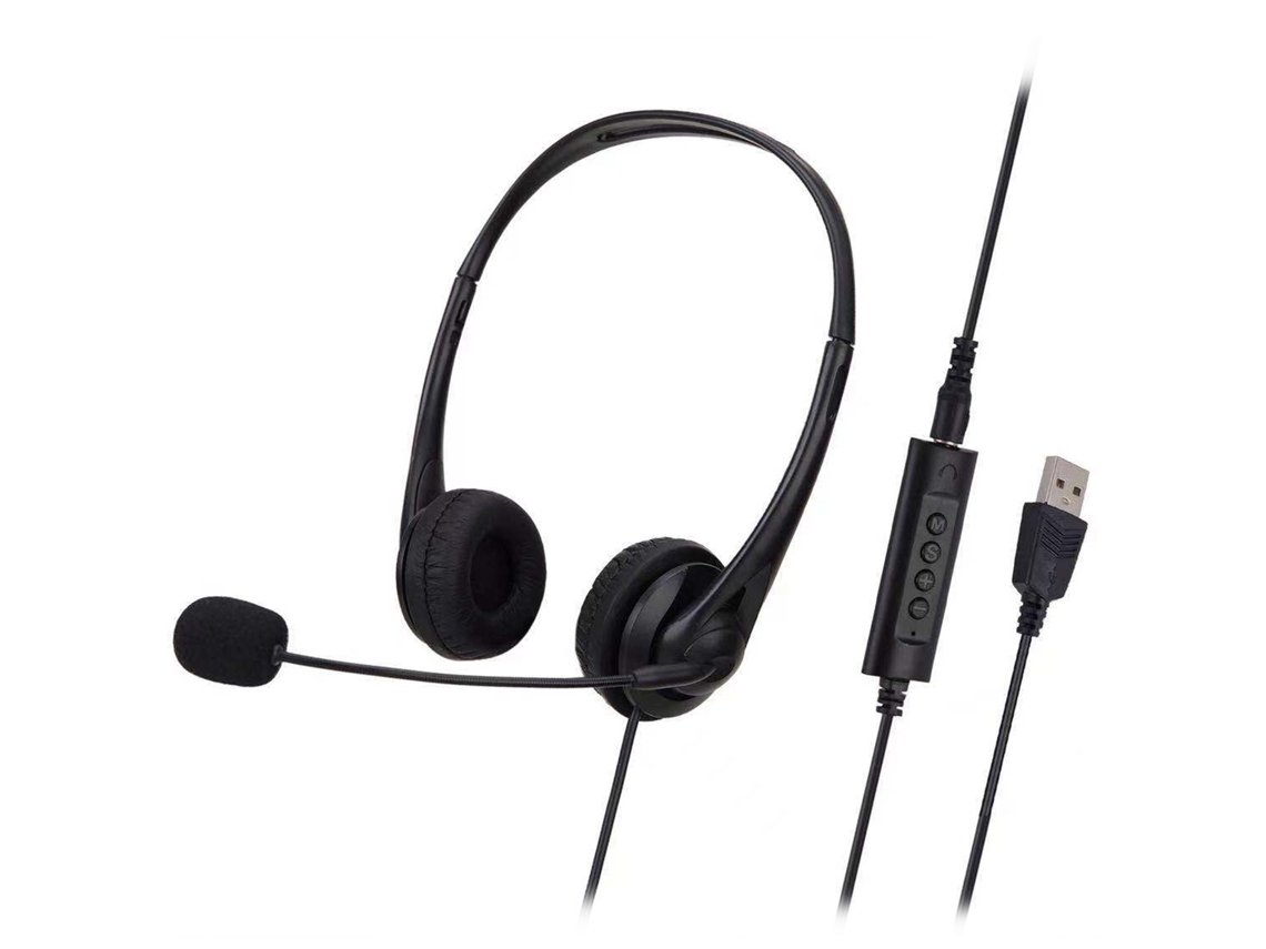 Aetheria fone de Ouvido com Fio Call Center Sy490mv Redução de Ruído com Microfone Usb+3.5mm
