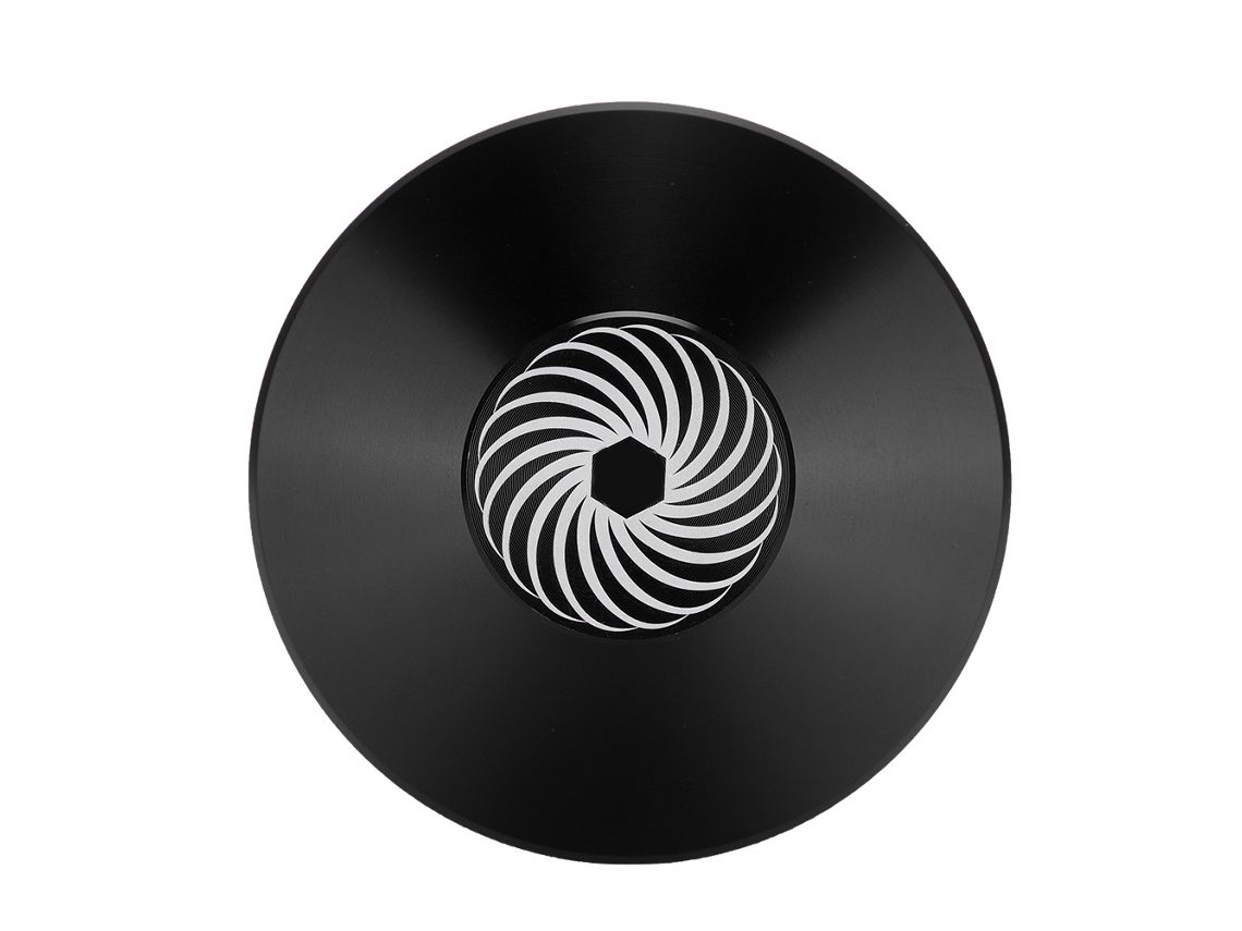 Abrazadera de Estabilização para Toca discos de Vinil em Alumínio com Peso Microfibra Preta MARCA