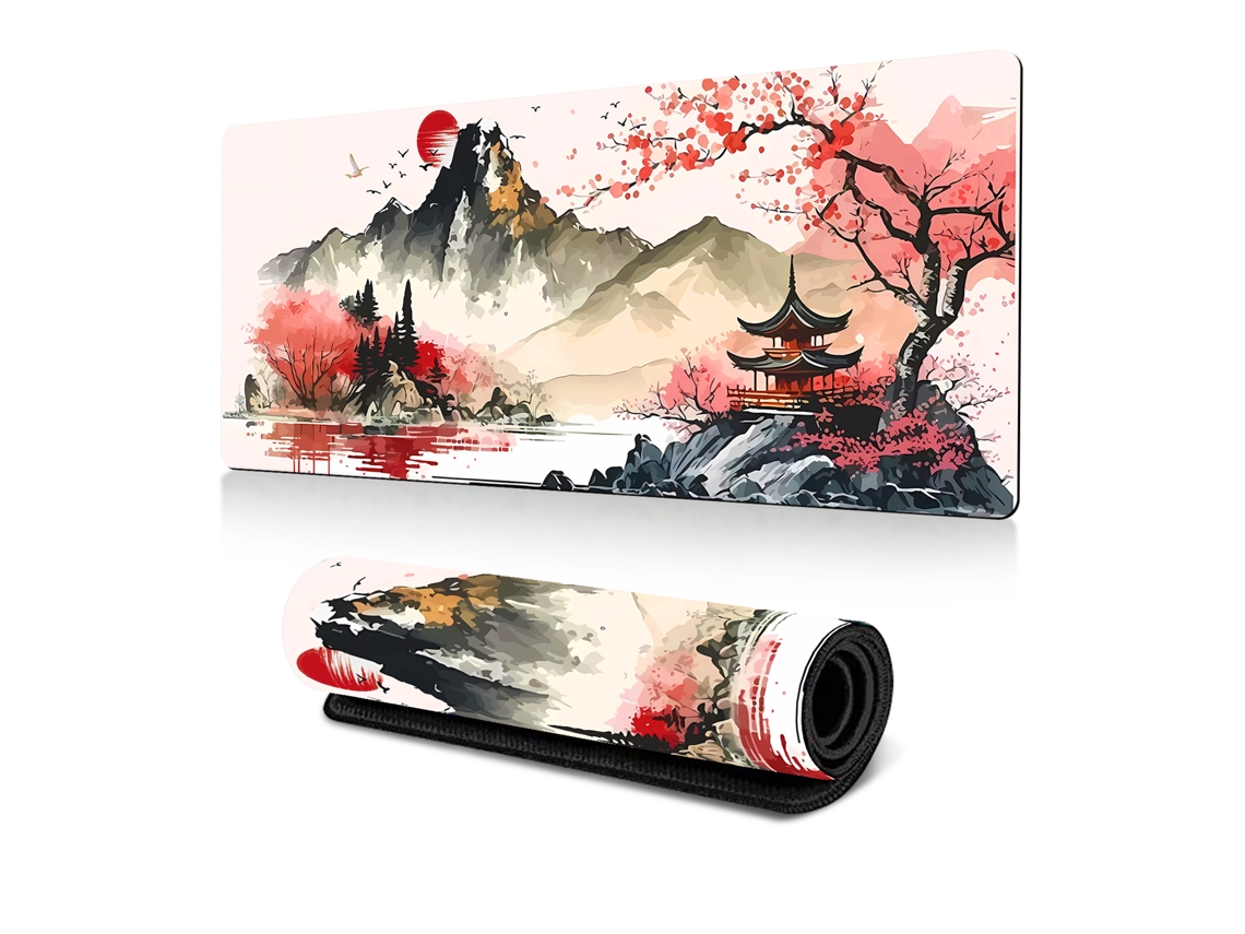 Mouse Pad Longo Para Jogos 31,5 X 11,8 Polegadas, Mouse Pad Grande Antiderrapante Para Jogos E Escritório Aquaforge (sakura)