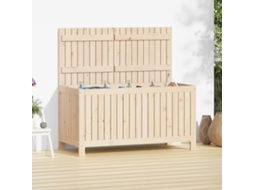 Vidaxl Caixa De Arrumação Jardim 121x55x64 Cm Pinho Maciço