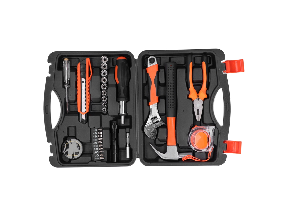 Conjunto de Ferramentas Doméstico All in 1 Caixa de Ferramentas Hardware Aço Liga Sistema Métrico | S/MARCA