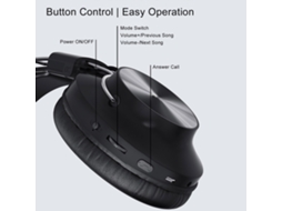 Aetheria fone de Ouvido Nia S4000 Over Ear Bluetooth Sem Fio Foldable com Microfone Fm Tf Card Aux