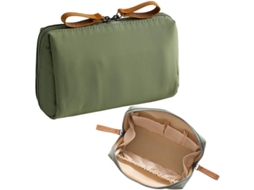 Bolsa De Maquiagem De Viagem Pequena Impermeável Portátil Para Bolsa Com Zíper, Verde