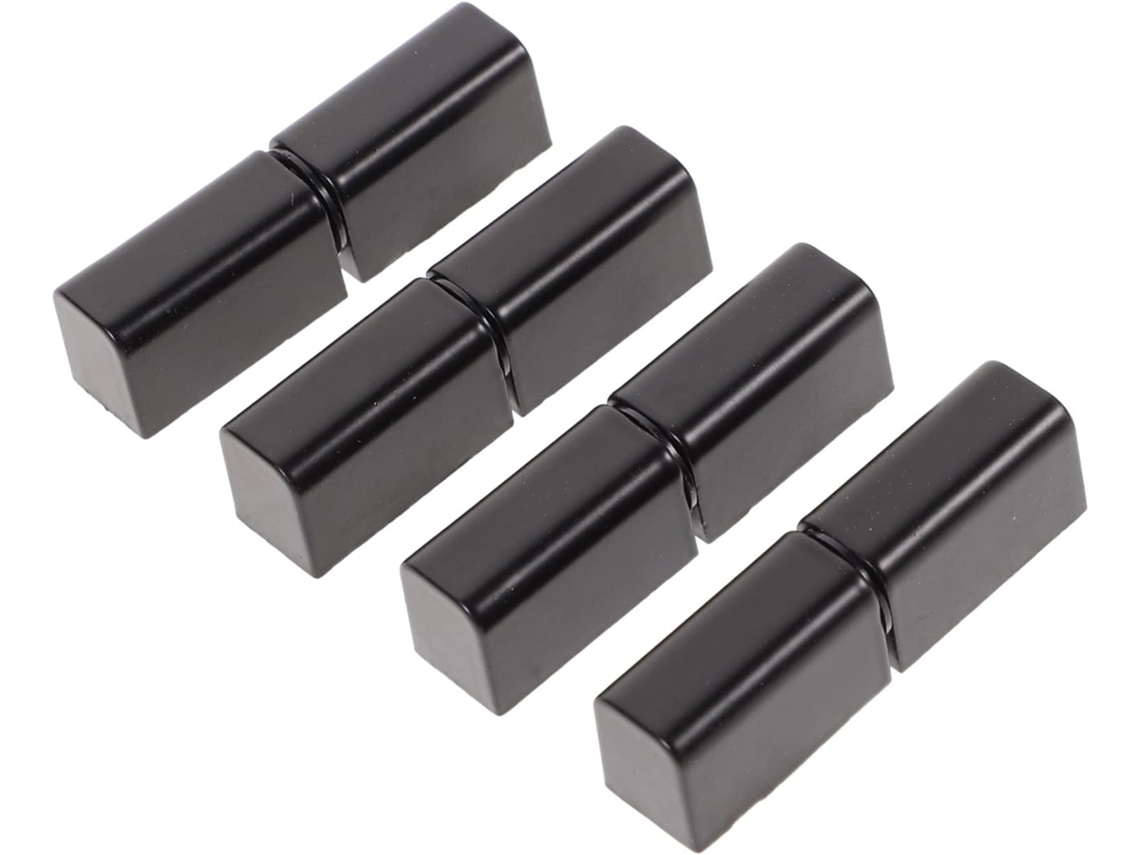 Conjunto De 4 Coaxiais Metal Preto Para Portas Armários E Caixas