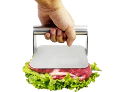 Prensa de Carne Cuadrada de Acero Inoxidable 304 Herramienta Manual para Hacer Hamburguesas Y Empanadas de Cocina Redondo