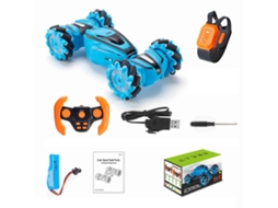 Carro De Stunt De Controle Remoto Com Sensor De Gestos Duas Lados 4 Rodas Brinquedo Azul