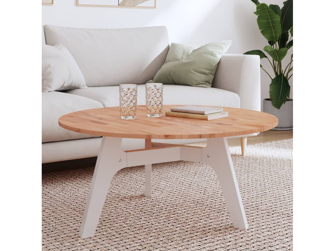 Vidaxl Tampo De Mesa Redondo Ø90x1,5 Cm Madeira De Faia Maciça