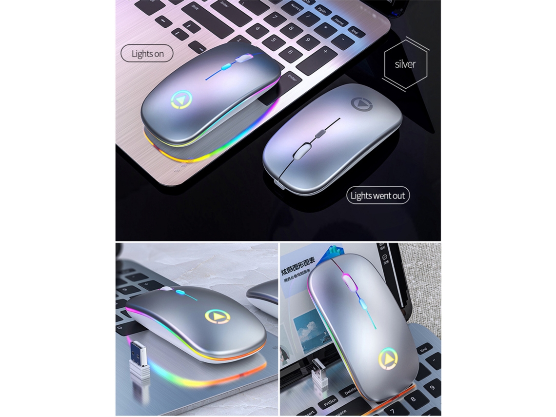 Mouse Portatile Leggero Wireless Universale Ricaricabile - Compatibile Con MacBook, IPad, PC, Silenzioso E Leggero Mouse Bluetooth - Foto 9