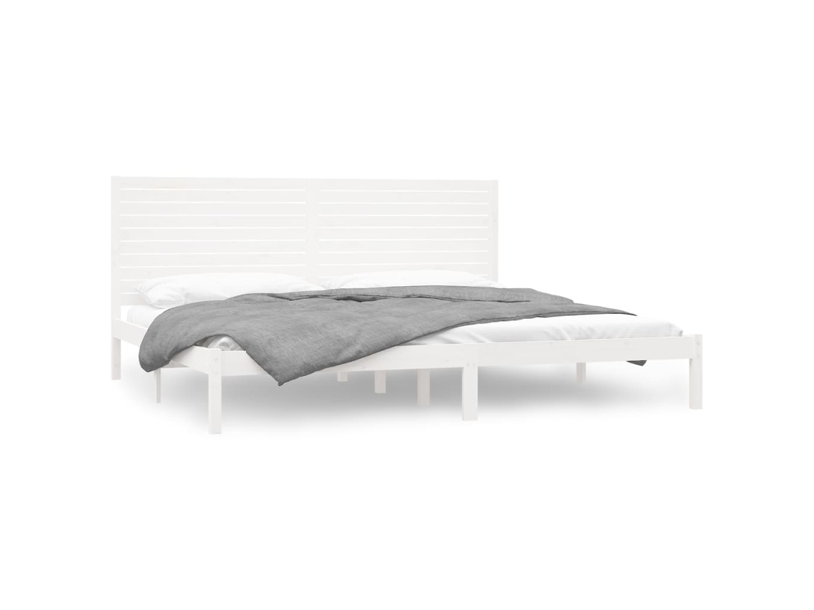 Bed Frame, Bed Frames Vidaxl Branco Madeira (180 X 200 Cm)