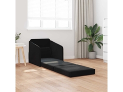 Vidaxl Sofá-cama Preto 65 X 80 X 83 Cm Veludo