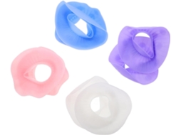 Pulseiras de silicone para cuidados com a pele, 4 pares, ajustáveis e resistentes a choques.
