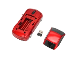 Mouse Sem Fio De Carro De Corrida Vermelho 1600 Dpi