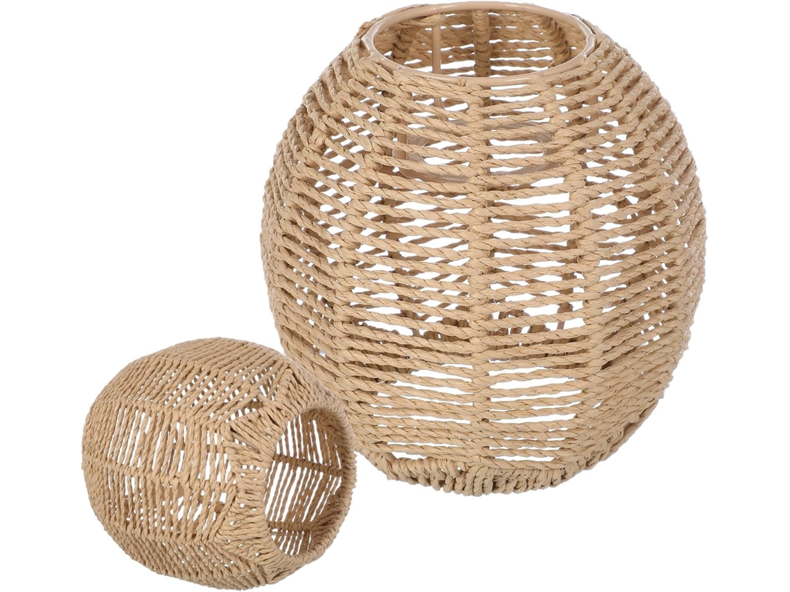 Elegante Estilo Retrô Para Uso Diurno, Acabamento Impecável E Fácil, Abajur De Corda Com Aparência De Vime, Estilo De