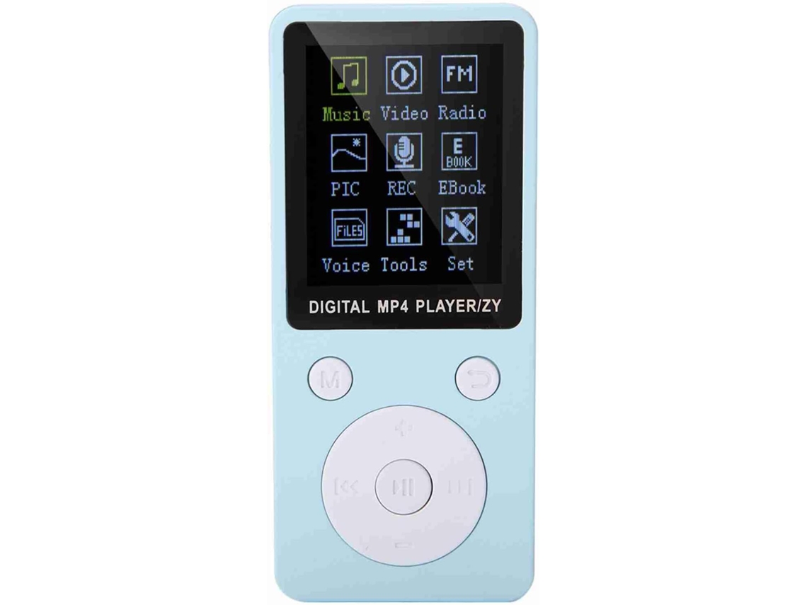 Reprodutor de música portátil MP4/MP3 para crianças e uso externo (azul)