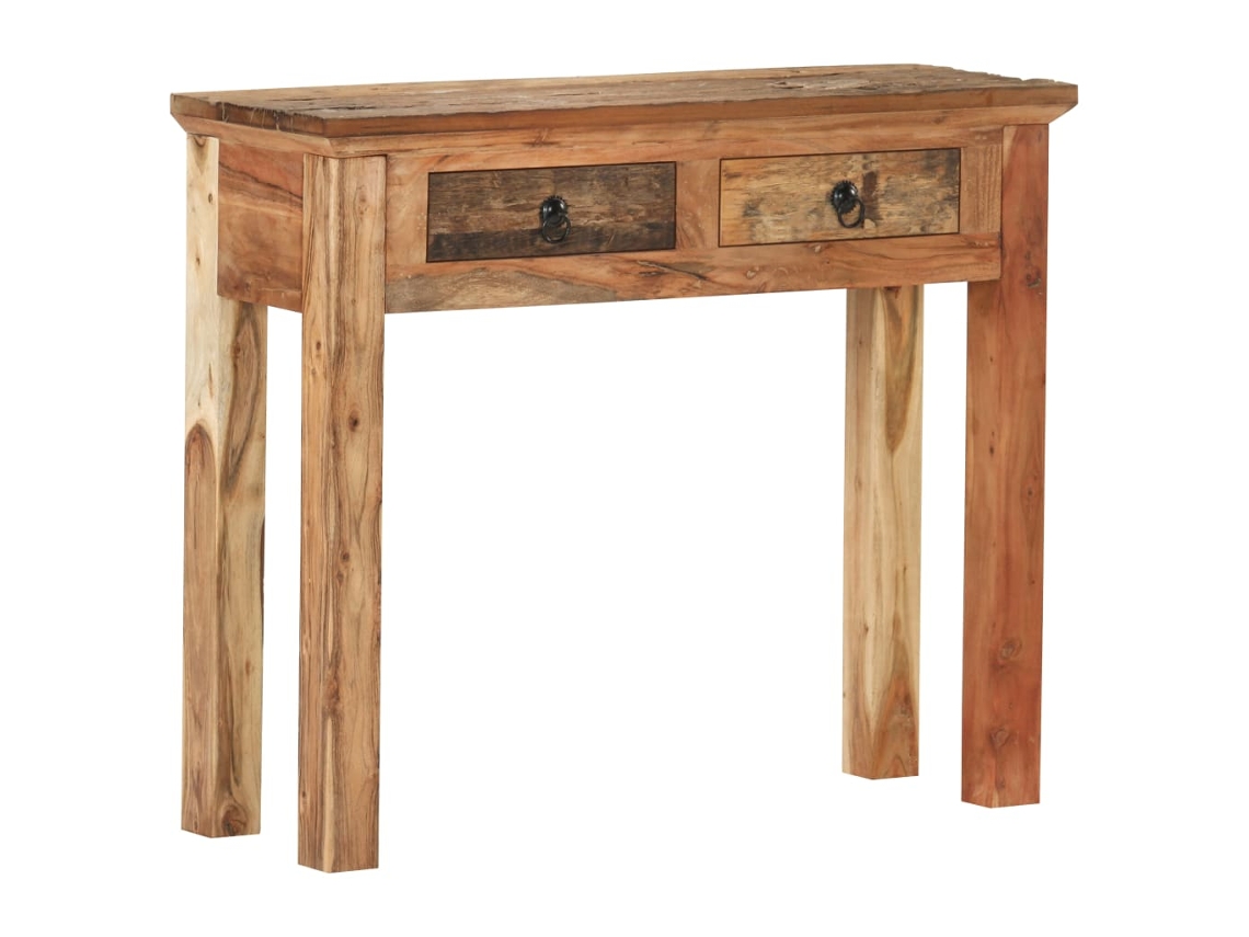 Vidaxl Mesa Consola 90,5x30x75 Cm Madeira Acácia E Recuperada Maciças