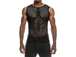 Colete Muscular Casual De Verão Para Homem - Camiseta De Malha Sem Manga Preto